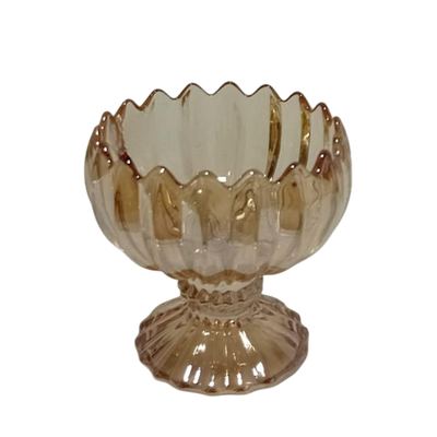 Gold Footed Glass Ice Cream Cups (6pcs)