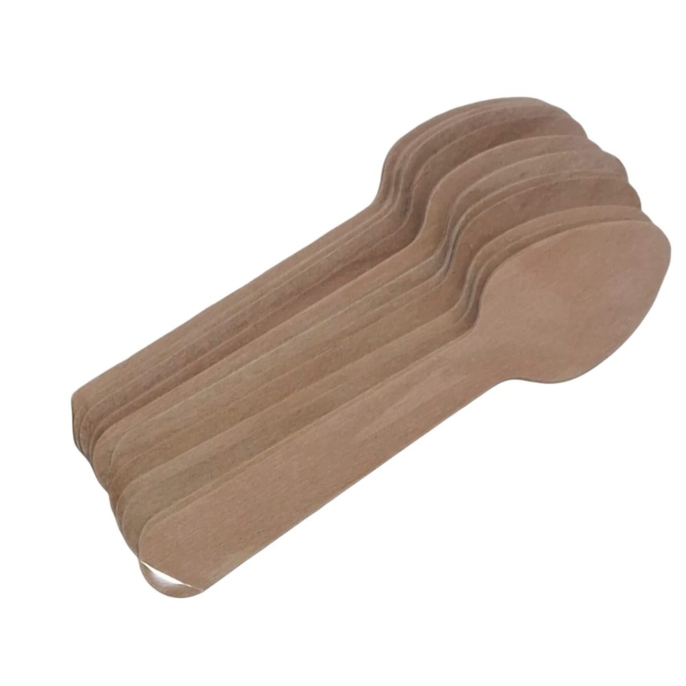 Small Wooden Disposable Spoons, 12 Pack