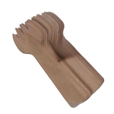 Small Wooden Disposable Forks, 12 Pack