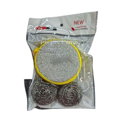Steel wool scourer pack