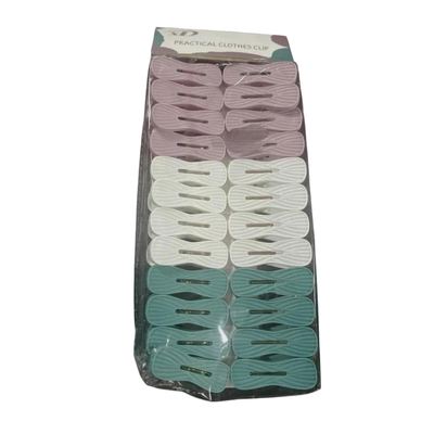 Plastic Clothes Pegs, 24-Piece Pack