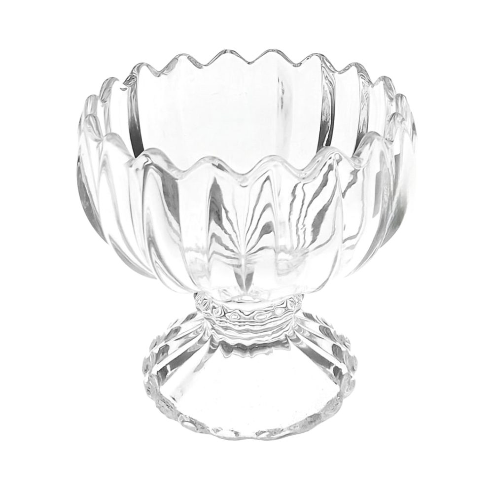 Footed glass dessert cup, 6 pieces