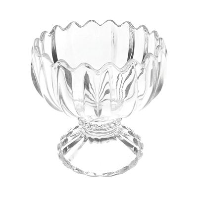 Footed glass dessert cup, 6 pieces
