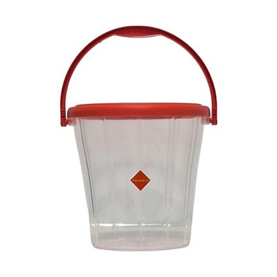 Clear Plastic Bucket with Lid, 5L