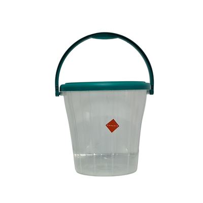 Clear Plastic Bucket with Lid, 10L