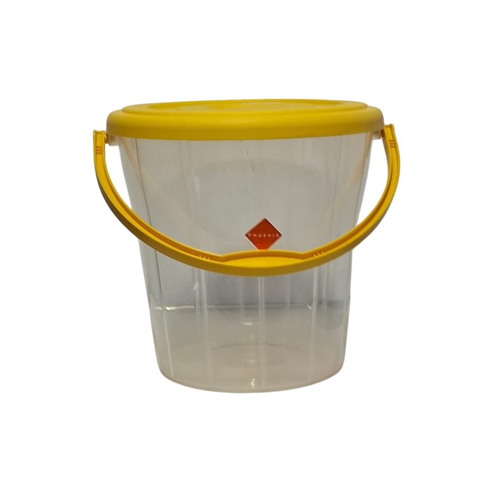 Clear Plastic Bucket with Lid, 15L