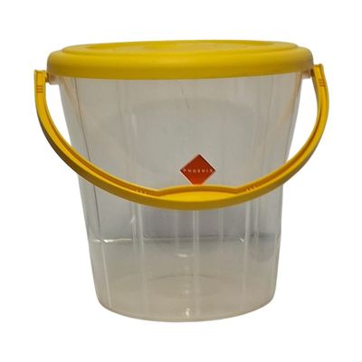 Clear Plastic Bucket with Lid, 15L